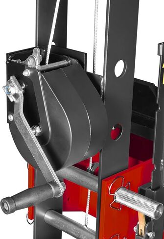 مكبس متجر هوائي/هيدروليكي بإطار على شكل حرف H من MechMaxx 30 طن مع ونش يدوي ومجموعة دبوس ضغط، إطار فولاذي ملحوم بالكامل، حارس أمان، تحكم في دواسة القدم، HSP30 in Kuwait