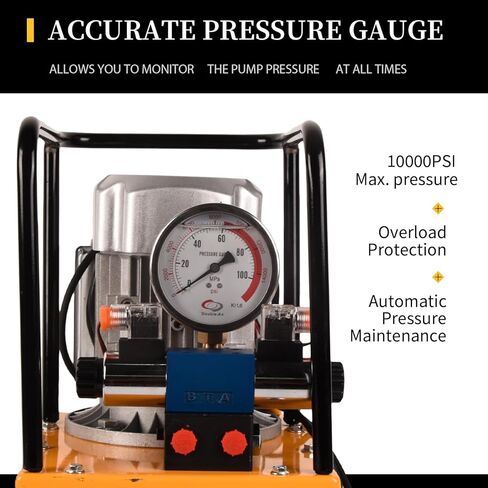 مضخة هيدروليكية تعمل بالكهرباء 750 وات وحدة طاقة هيدروليكية 110 فولت، سرعتان 10000 رطل لكل بوصة مربعة 8.4 لتر صمام الملف اللولبي مزدوج التمثيل للثقب والانحناء والرافعات المزدوجة التمثيل 8 لتر/2.1 جالون in Kuwait
