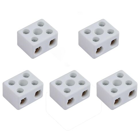 1 Way Ceramics Terminal Blocks, 30A 250V High Temp Porcelain Ceramic Connectors with 6mm Inlet Aperture for Electric Wire Cable, and Various Wiring Situations(4pcs) in Saudi Arabia