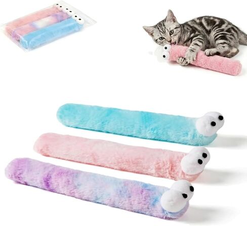 لعبة 2BB Cat Kicker مع النعناع البري للقطط الداخلية - 3 عبوات من لعبة عصا الركل الناعمة من القطيفة للركل والعض والمصارعة - ألعاب النعناع البري التفاعلية 12.5 بوصة لتقليل الملل وتعزيز التمرين in Kuwait