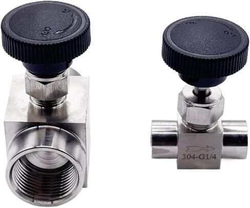 1 قطعة 1/8 "1/4" 3/8 "1/2" وغيرها من المواضيع الداخلية SS 304 الفولاذ المقاوم للصدأ صمام إيقاف التحكم في التدفق (1/2 ") in Saudi Arabia