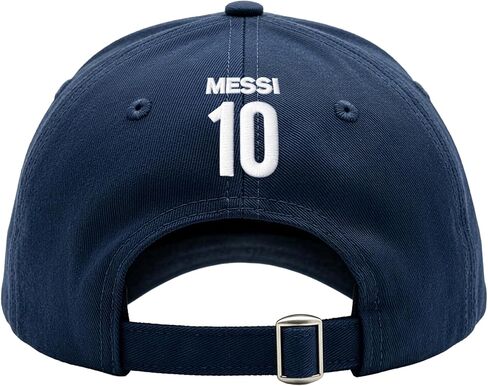 قبعة بيسبول AFA Messi #10 مرخصة رسميًا من الأرجنتين - حزام بإبزيم قابل للتعديل - شعار AFA مطرز وظهر ميسي #10 in Saudi Arabia