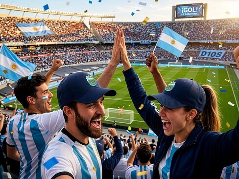 قبعة بيسبول AFA Messi #10 مرخصة رسميًا من الأرجنتين - حزام بإبزيم قابل للتعديل - شعار AFA مطرز وظهر ميسي #10 in Saudi Arabia