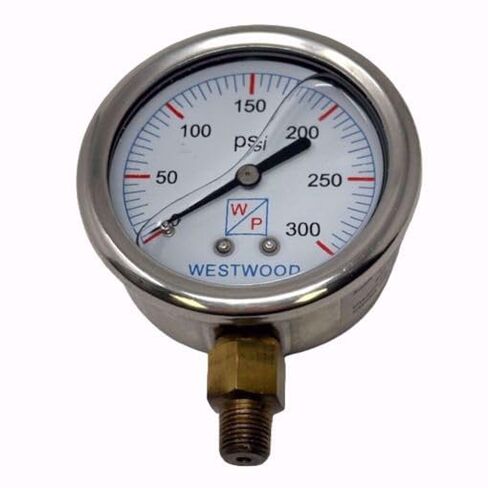 Replacement S100-285 Vacuum Gauge 0-300 PSI 1/8" NPT Connection for Oil Burners in Kuwait