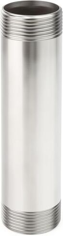 TAISHER قطعتان من تركيبات الأنابيب المصنوعة من الفولاذ المقاوم للصدأ، 2 بوصة NPT ذكر × 2 بوصة NPT ذكر ملولب، أنبوب مصبوب للحلمة بطول 6 بوصة in Saudi Arabia