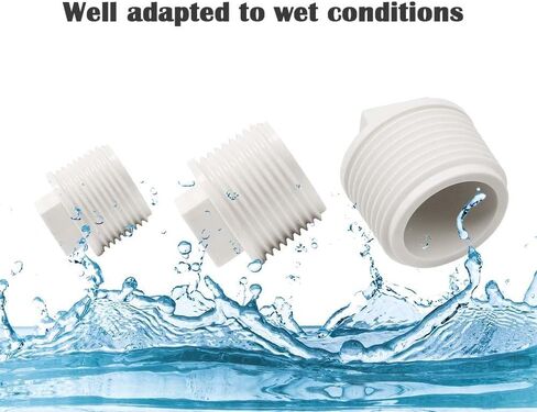 24Pack 3/4" PVC SCH40 Male Threaded Pipe End Cap Adaptor with Waterproof Tape - PVC Cleanout Plug(Includes Durable Adapters and Sealant Tape) in Kuwait