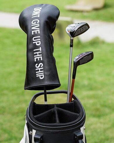 Big Teeth Golf Driver Headcover Naval Driver Head Cover, Nautical Themed Golf Driver Head Covers, Dont Give Up The Ship Golf Head Covers for Woods and Driver Black Color in Saudi Arabia