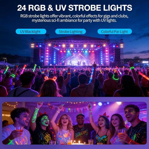 6 في 1 DMX512 ضوء مسرح ليزر منشط بالصوت، RGBW + كرة ديسكو ستروب بالأشعة فوق البنفسجية مع تأثير ديربي وزهرة القمر، ضوء حفلات DJ احترافي لنادي KTV وحفلات الزفاف المنزلية وبار كاريوكي in Kuwait