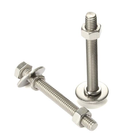 MewuDecor 1/4-20 x 3-1/2" Hex Head Cap Screws Bolts and Nuts, Flat Washers, Spring Washers, Stainless Steel 18-8 (304), 10 Sets in Saudi Arabia
