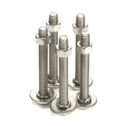 MewuDecor 1/4-20 x 3-1/2" Hex Head Cap Screws Bolts and Nuts, Flat Washers, Spring Washers, Stainless Steel 18-8 (304), 10 Sets in Saudi Arabia