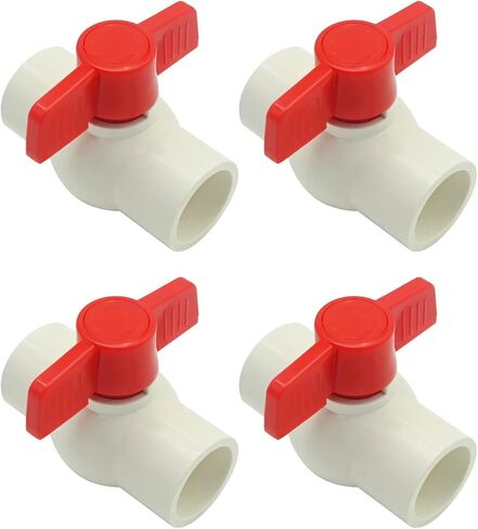 1 بوصة صمام إغلاق أنابيب المياه، 4 قطع SCH40 NPT PVC مجموعة صمامات كروية لنظام الري بإمدادات المياه الباردة in Saudi Arabia
