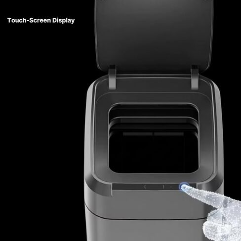 Royal Bin™ Noir 17L (Limited Edition) Smart Self Sealing Automatic Trash Can, Black, Modern Design, Touchless Lid in Saudi Arabia