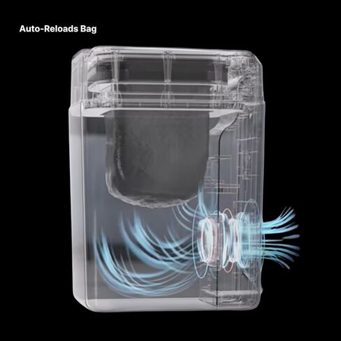 Royal Bin™ Noir 17L (Limited Edition) Smart Self Sealing Automatic Trash Can, Black, Modern Design, Touchless Lid in Saudi Arabia