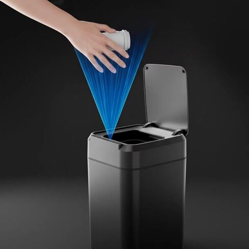Royal Bin™ Noir 17L (Limited Edition) Smart Self Sealing Automatic Trash Can, Black, Modern Design, Touchless Lid in Saudi Arabia