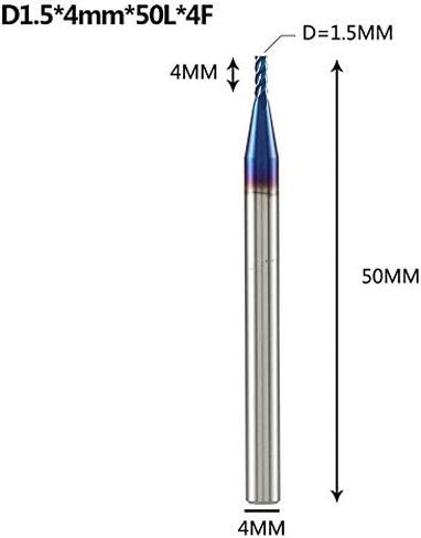1pcs Tungsten Carbide 4 Flute Straight Shank Square End Mill CNC Milling Tools D1-D20 Mm Carbide End Mill for Aluminum Copper Carbon Steel Die Steel Alloy Steel in Saudi Arabia