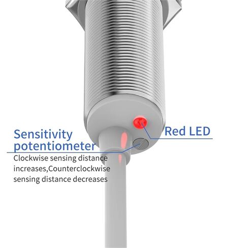 M30 Capacitive Proximity Sensor, 10-30VDC NPN PNP NO NC Flush Non-Flush Non-Metal Liquid Level Switch with 2M Cable, 1pc(10MM AC 2-Wire NC) in Saudi Arabia