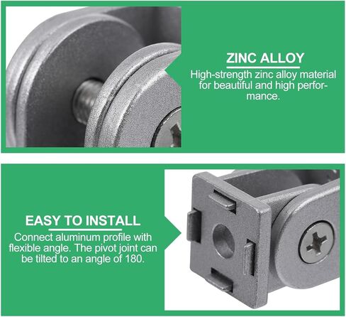 VALICLUD 4 قطع من سبائك الزنك مرنة بزاوية مفصلية محورية موصل لملف بثق الألومنيوم، تجهيزات الأجهزة الصناعية القابلة للتعديل متعددة الزوايا in Kuwait