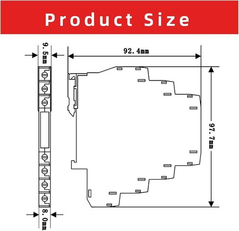 DC Signal Isolator, 4-20mA Input 4-20mA Output Signal, 1 in 1 Out DC24V in Kuwait