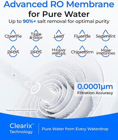 Waterdrop G5P500-RO Filter, Replacement for Waterdrop G5P500 & G5P500A Undersink Reverse Osmosis System, 24-month Lifetime in Saudi Arabia
