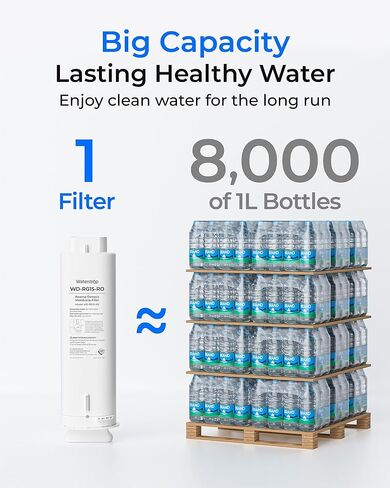 Waterdrop G5P500-RO Filter, Replacement for Waterdrop G5P500 & G5P500A Undersink Reverse Osmosis System, 24-month Lifetime in Saudi Arabia
