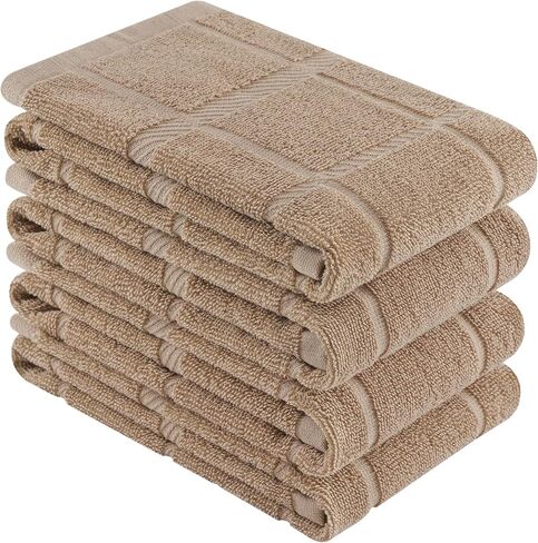 Homaxy Premium Kitchen Towels 18"x28", 6 Pack Large Cotton 380 GSM Dish Towels, Soft and Absorbent Kitchen Hand Towels with Terry Grid Design, Utility Tea Towel Set with Hanging Loop, Navy Blue in Kuwait