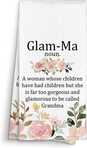 glamma هدايا مناشف المطبخ ديكور 16x24، glamma مناشف الأطباق القماشية مناشف الأطباق هدايا منشفة الشاي لعيد الأم، أفضل هدية للجدة من حفيدة حفيد المطبخ منشفة اليد ديكور in Saudi Arabia