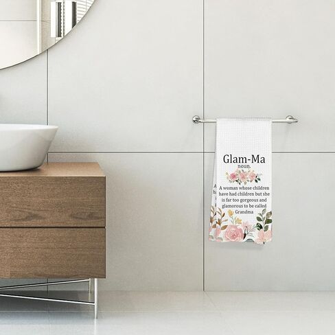 glamma هدايا مناشف المطبخ ديكور 16x24، glamma مناشف الأطباق القماشية مناشف الأطباق هدايا منشفة الشاي لعيد الأم، أفضل هدية للجدة من حفيدة حفيد المطبخ منشفة اليد ديكور in Saudi Arabia