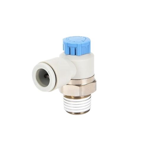 10PCS Pneumatic Elbow Fittings with Flow Control Valve, AS1211F & AS2211-M5-04A Speed Regulator Connectors(AS1211F-02-04A) in Saudi Arabia