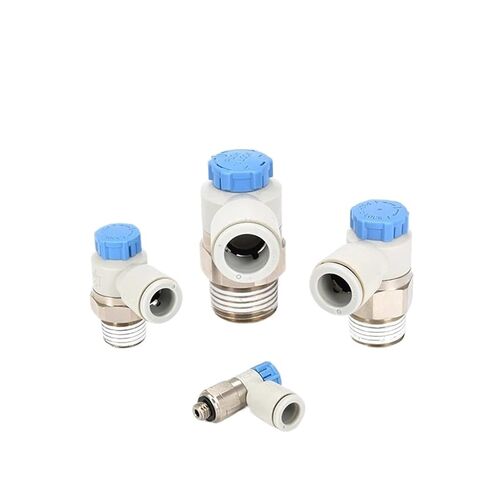 10PCS Pneumatic Elbow Fittings with Flow Control Valve, AS1211F & AS2211-M5-04A Speed Regulator Connectors(AS1211F-02-04A) in Saudi Arabia