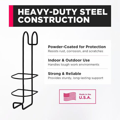 حامل زجاجة رذاذ من سينيك رود، شماعة شديدة التحمل، تناسب زجاجة رذاذ سعة 1 لتر بقطر 3.5 بوصة، خطاف بوابة/لوح 2 بوصة، مطلي بالمسحوق، مصنوع في الولايات المتحدة الأمريكية منظم مرآب مثبت على الحائط لمستلزمات الخيول (طراز SRB1) in Kuwait