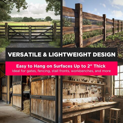 حامل زجاجة رذاذ من سينيك رود، شماعة شديدة التحمل، تناسب زجاجة رذاذ سعة 1 لتر بقطر 3.5 بوصة، خطاف بوابة/لوح 2 بوصة، مطلي بالمسحوق، مصنوع في الولايات المتحدة الأمريكية منظم مرآب مثبت على الحائط لمستلزمات الخيول (طراز SRB1) in Kuwait