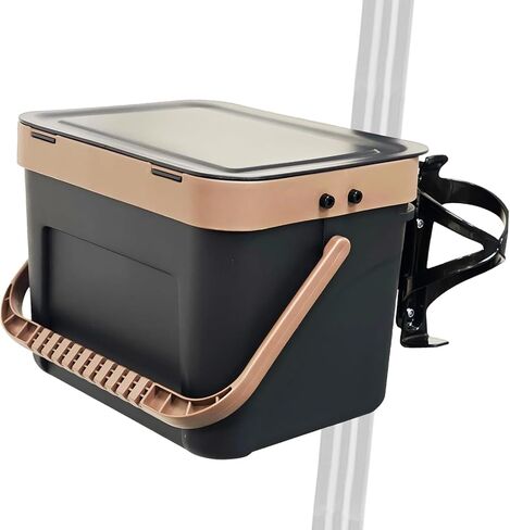 Front Scooter Basket Quick Release with Lid 30lb Loading Capacity Front Basket for Teenager Adult Scooter with Cup Holder Long-Lasting Sturdy Stable Easy Assembly in Saudi Arabia