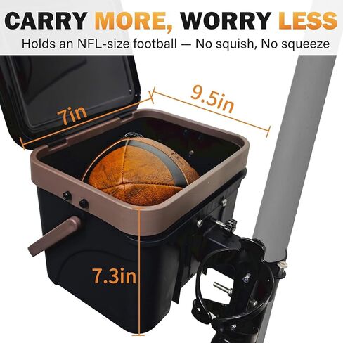 Front Scooter Basket Quick Release with Lid 30lb Loading Capacity Front Basket for Teenager Adult Scooter with Cup Holder Long-Lasting Sturdy Stable Easy Assembly in Saudi Arabia