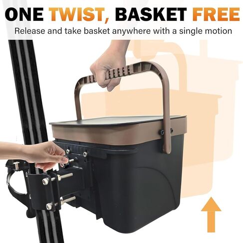 Front Scooter Basket Quick Release with Lid 30lb Loading Capacity Front Basket for Teenager Adult Scooter with Cup Holder Long-Lasting Sturdy Stable Easy Assembly in Saudi Arabia