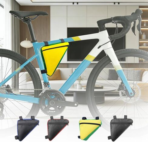 Triangle Frame Bag, Bicycle Bike Bag Quick Release Front Saddle Cycling Storage Frame Pouch in Saudi Arabia