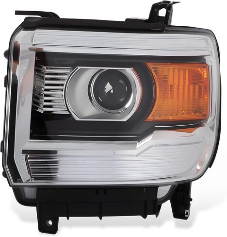 Driver Halogen Headlight Assembly Compatible with 2014-2019 Sierra 1500 2500HD 3500HD w/o DRL Front Left Headlamp GM2502394 in Saudi Arabia