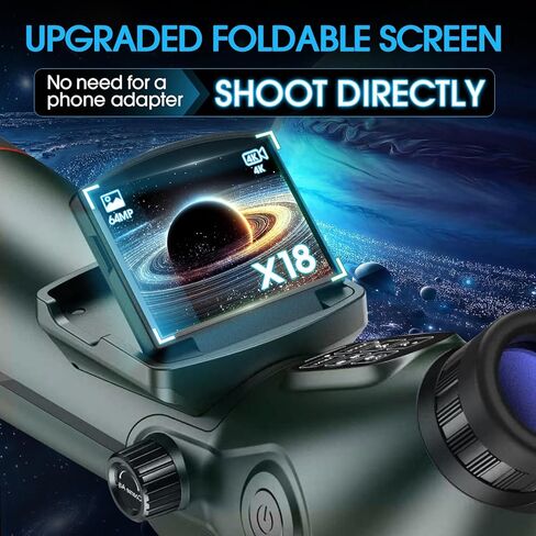 تلسكوب ذكي منكسر احترافي بتركيز تلقائي تلسكوبات إلكترونية رقمية محمولة للبالغين عالية الطاقة مع بطاقة SD سعة 32 جيجابايت in Kuwait