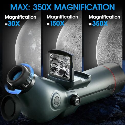 تلسكوب ذكي منكسر احترافي بتركيز تلقائي تلسكوبات إلكترونية رقمية محمولة للبالغين عالية الطاقة مع بطاقة SD سعة 32 جيجابايت in Kuwait
