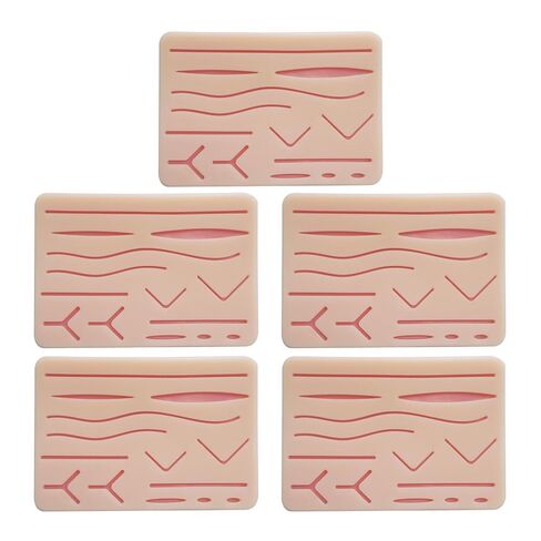 Suture Practice Pad-Three-Layer Silicone Fake Skin Kit,Pad with 14 Pre-Cut Wounds, Best Gift for Medical Students Training (Specialized for Teaching and Learning) (1 pcs) in Kuwait