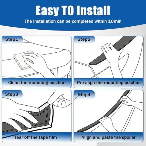 سبويلر أسود لامع متوافق مع 2010-2016 مرسيدس بنز W212 E350 E550 E63 RT Style Trunk Wing Rear Trunk Lip Spoilers مظهر رياضي in Kuwait