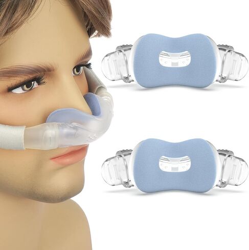 عبوتان من وسادة الأنف N30i من القماش لـ ResMed Airtouch N30i وAirfit N30i - قناع وسائد الأنف البديلة CPAP من IDEAR مع قماش أزرق هادئ - راحة قابلة للتنفس وإكسسوارات هادئة (SW) in Kuwait