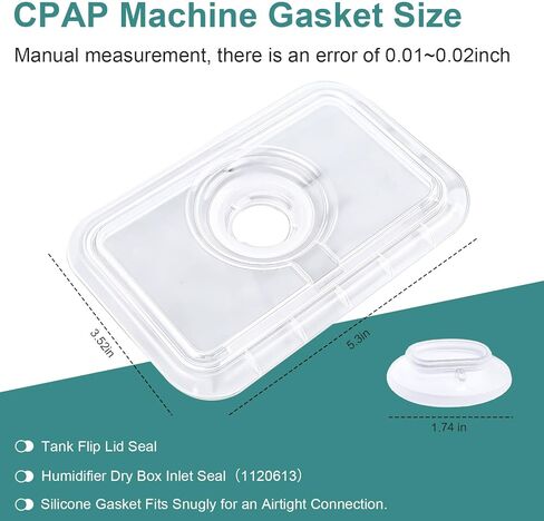 حشية آلة CPAP مع مجموعة الصندوق الجاف وغطاء الخزان المتوافق مع غرفة المياه Dreamstation 1، وحشوات السيليكون CPAP البديلة لمرطب Phillips Dreamstation in Kuwait