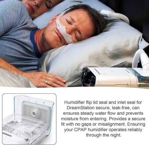 حشية آلة CPAP مع مجموعة الصندوق الجاف وغطاء الخزان المتوافق مع غرفة المياه Dreamstation 1، وحشوات السيليكون CPAP البديلة لمرطب Phillips Dreamstation in Kuwait