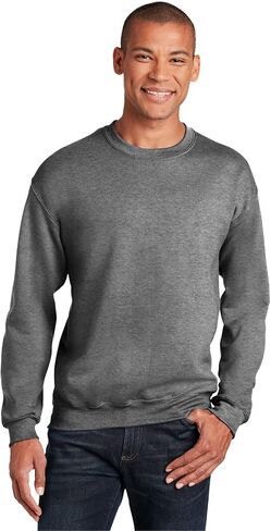 Gildan Adult Fleece Crewneck Sweatshirt, Style G18000, Graphite Heather, Medium in Saudi Arabia