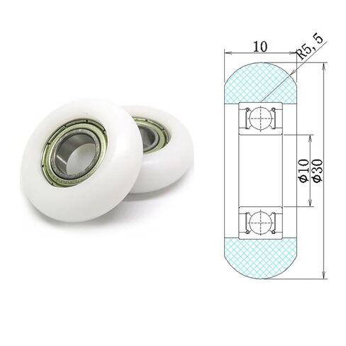 10x30x10mm BSR6280030-10 30mm Coated Bearing Roller Rower Seat Pulley Wheel 4Pcs in Saudi Arabia