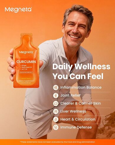 مكمل سائل الكركم والزنجبيل والكركم الشحمي - قوة إضافية مع زيت الحبة السوداء، MCT والريسفيراترول - أقصى قدر من الامتصاص ودعم المفاصل والالتهابات ومضادات الأكسدة والصحة الخلوية in Kuwait