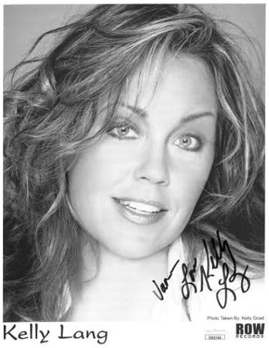 Athlon Sports CTBL-025324 8 × 10 بوصة. صورة كيلي لانج الموقعة من Love to Van، أبيض وأسود in Kuwait