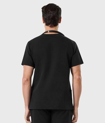 Mens Scrub Top with 4 Pockets, Modern V-Neck Scrubs Top, 4-Way Stretch, Soft, Durable, Breathable, Moisture-Wicking in Saudi Arabia