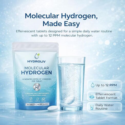 Hydrogen Water Tablets, Antioxidant-Rich, Supports Brain Energy & Health in Saudi Arabia