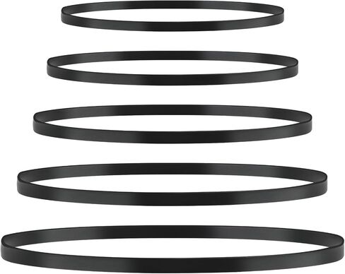 5 قطع حزام القرص الدوار، أحزمة كاسيت مطاطية سوداء، استبدال حزام مشغل التسجيل بعرض 5 مم، مناسب لمعظم الأقراص الدوارة التي تعمل بالحزام، لاستبدال حزام مشغل التسجيل AT-PL50 AT-LP60، 5 in Kuwait